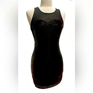 Black Sequin Party Dress by Wet Seal